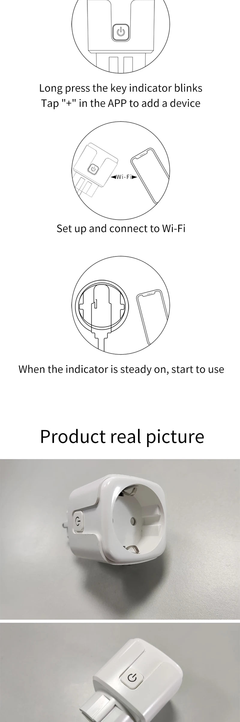 WiFi Smart Plug Socket EU 16/20A with Power Monitoring Timing Voice Control Works with Tuya Alexa Google Home Smart Life
