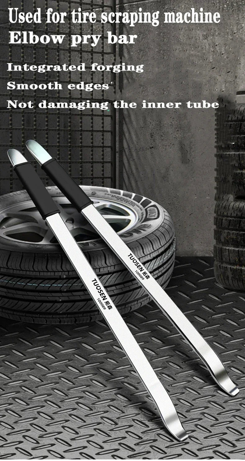 1/2PCS Professional Tire Changer Pry Bar Tool-Durable Metal,Rubber Handle,Labor-Saving Design,Non-Damaging Pry Corner