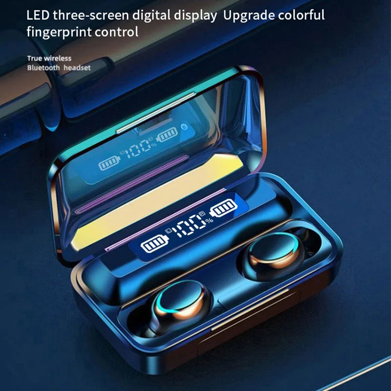 NEW F9 Upgrade TWS Bluetooth Earphones Wireless Headphone 9D Stereo Sports Waterproof Earbuds Headsets With Microphone