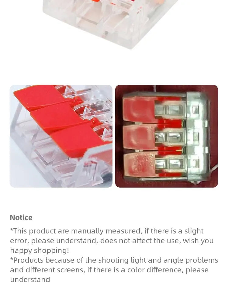 30 Pcs 32A Wire Connectors Compact Splice Connectors Quick Cable Connectors Light Terminal Connections