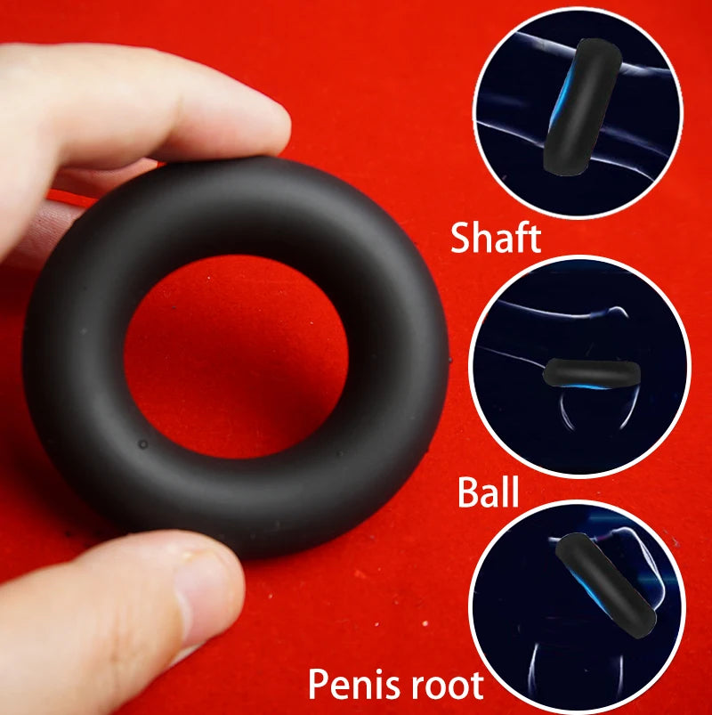 Squeeze Dick Dleay Penis Cock Rings,Silicone Cockring Penisring,Tug Scrotum Testicle Ball Stretcher,Sex Toys for Men