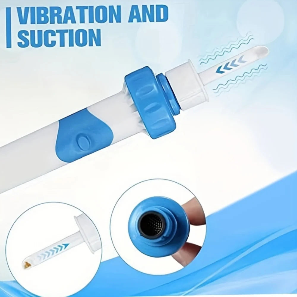 1pcs Portable Automatic Earwax Removal Kit Electric Earwax Vacuum Suction Electric Earpick Kit Remover Ear Wax Cleaning Earspoon