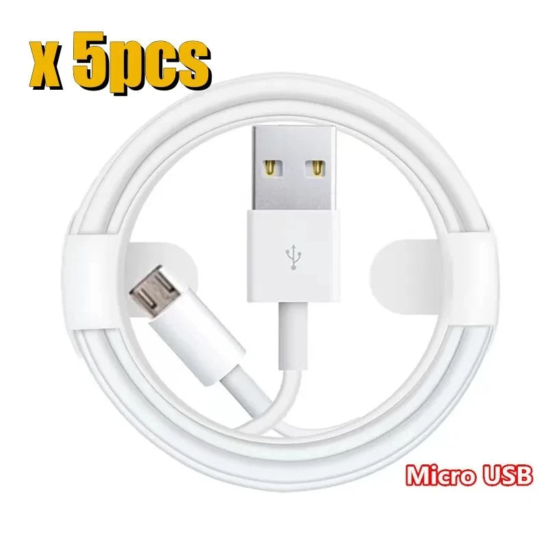 5-10pcs 1M 3ft Micro V8 5Pin USB Charger Cable Cord Line For Samsung Galaxy S6 S7 edge note 2 4 htc lg xiaomi Redmi 8A 9A Huawei