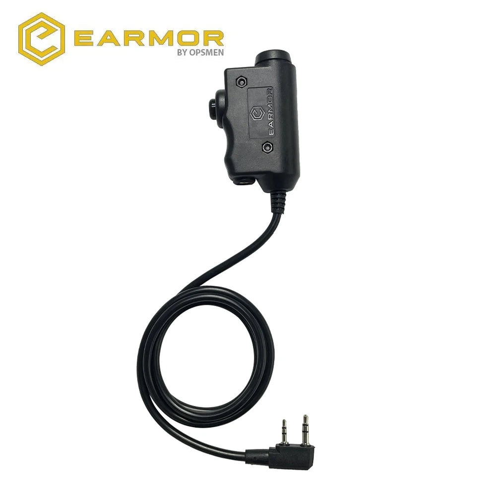 Original EARMOR M51 PTT Adapter Airsoft Tactical Headset Kenwood(for baofeng) Plug Tactical Headset Accessory