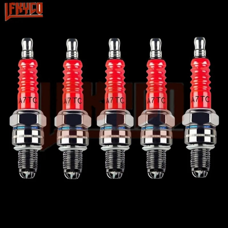 1/2/3/4/5PCS Racing Spark Plug 3 Triple Electrode A7TC D8TC For GY6 CG 50 70 110 125 150CC Motorcycle Atv Scooter Dirt Bike Kart