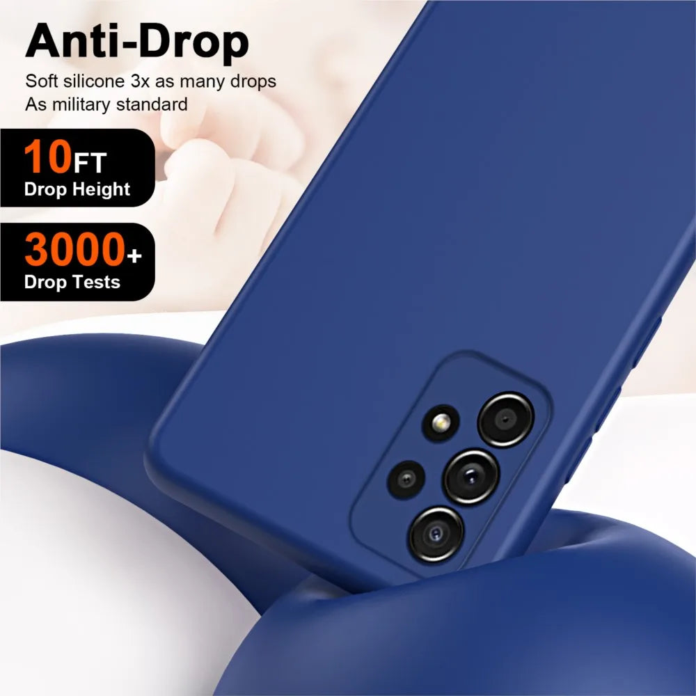 Original Liquid Silicone Phone Case For Samsung Galaxy A52 A52S 4G 5G Soft Back Cover Camera Protector Coque Bumper