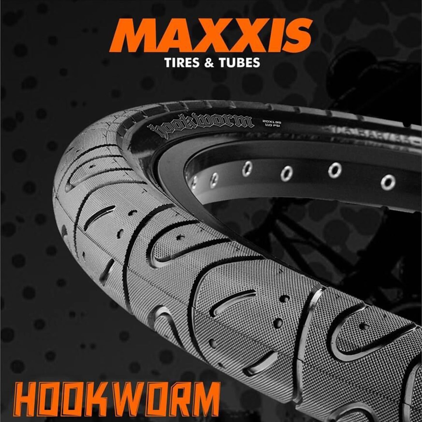 MAXXIS Hookworm 26 x 2.5 Bicycle Tire BMX Wire Bead Clincher Tire for Street Park vert Flatland 20 inch 24 26 27.5 or 29 Sizes