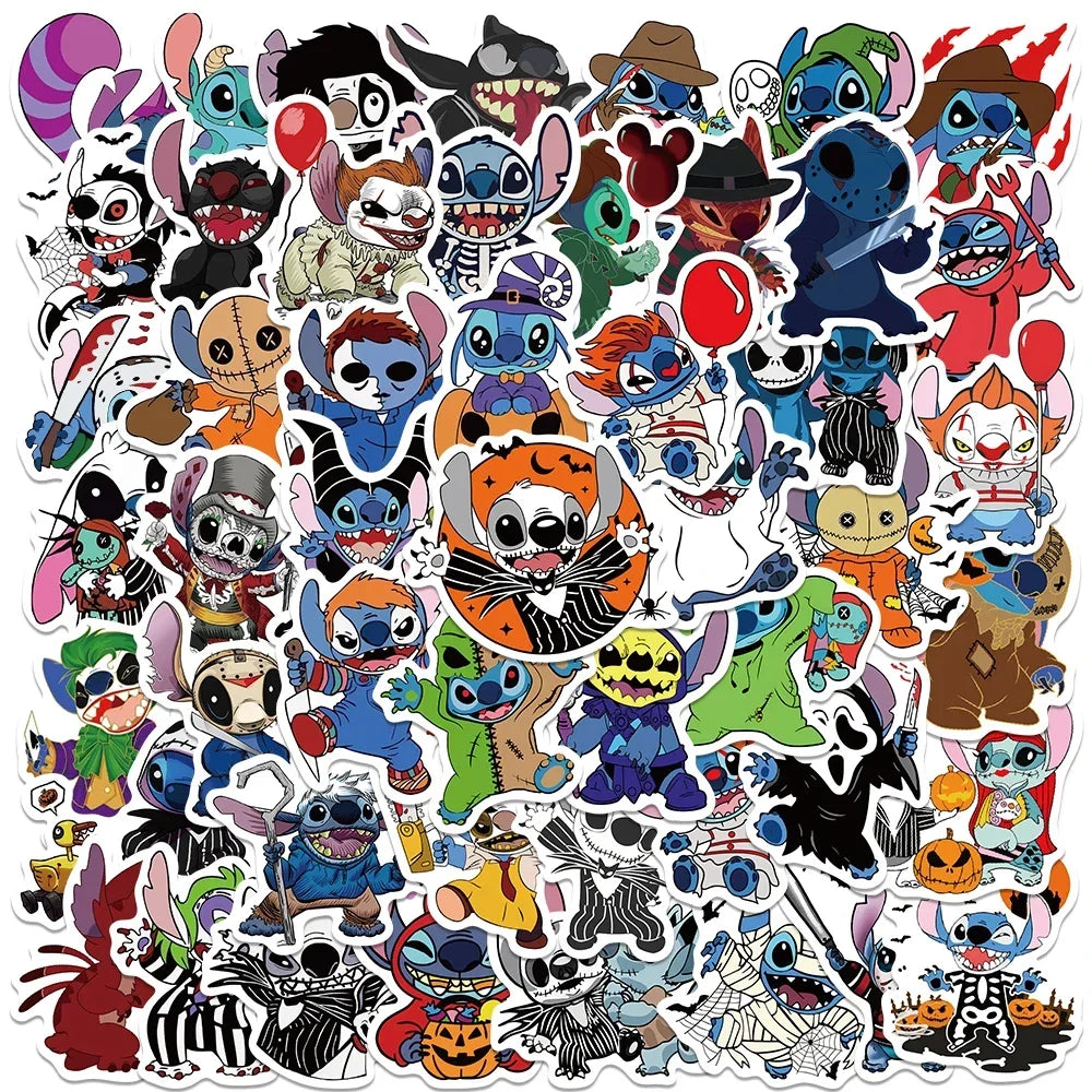 Disney Cartoon Kawai Stitch Stickers for Phone Laptop Diary Guitar Suitcase Graffiti Waterproof Sticker Decals Kids Toy
