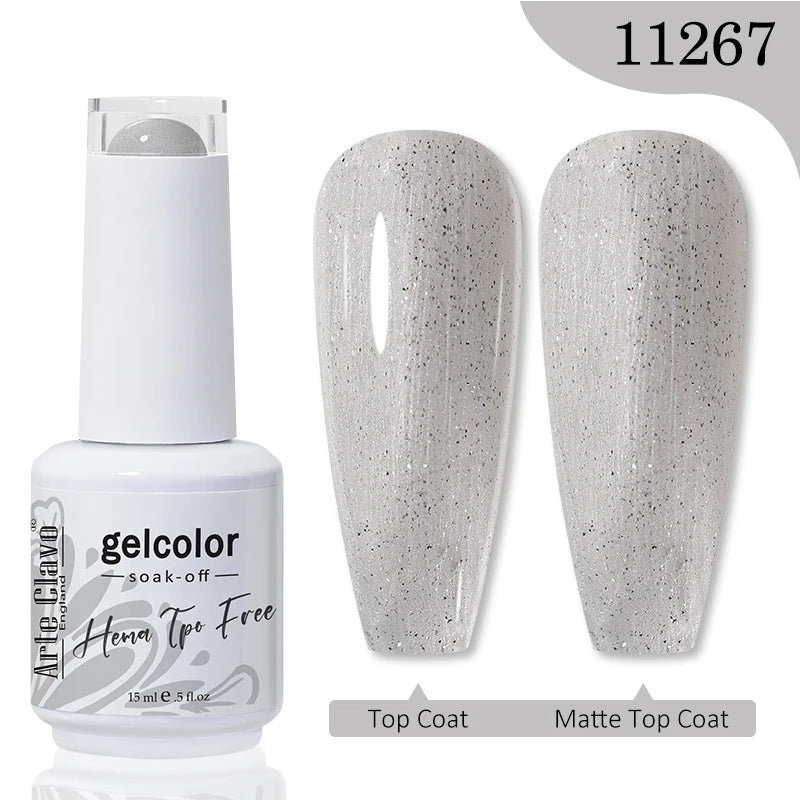 Arte Clavo HEMA TPO FREE Gel Nail Polish Jelly 15ml LED Nail Gel Hybrid Varnish Matt Top Base Coat Nail Art Gellak Primer
