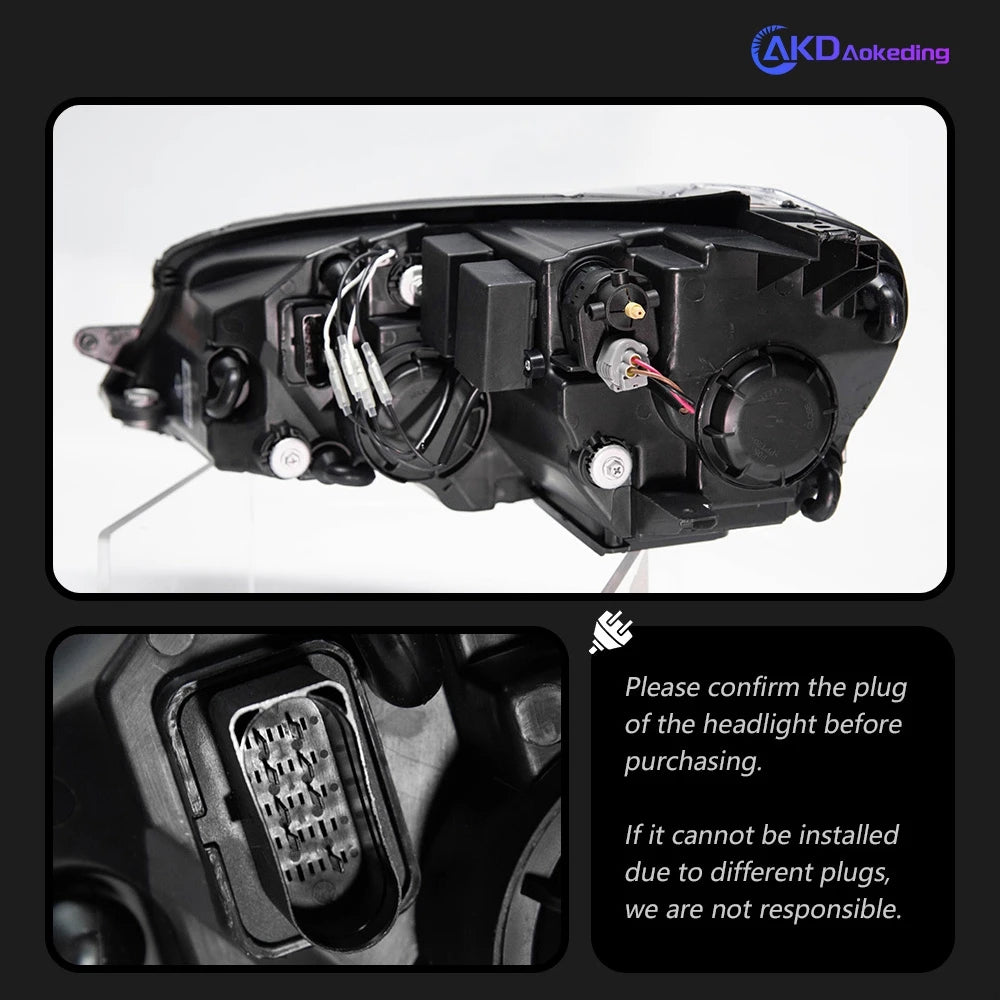 AKD Car 2 PCS Model For Golk7 Golf 7 MK7 Upgrade 7.5 Design 2013-2017 Head lamps LED Headlight LED Dual Projector face lift