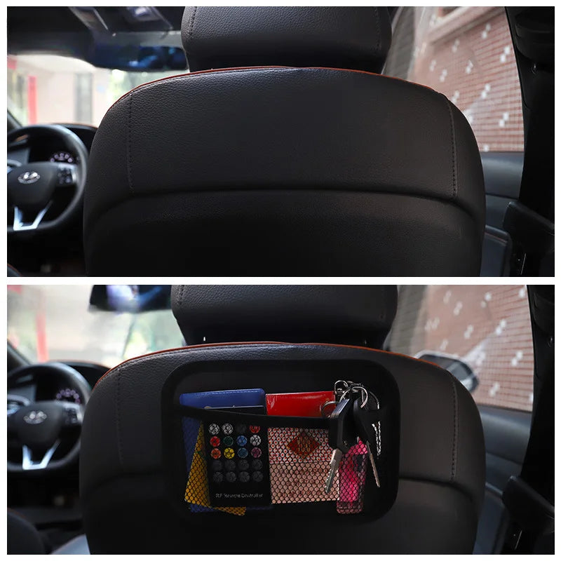Stowing Tidying Oxford Fabric Car Storage Net Bag Automotive Pocket Multi-use Car Seat Back Organizer