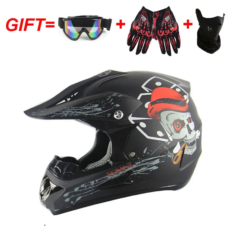 Adult Motocross Dirt Bike Helmet Dirtbike ATV Helmet Unisex Adult Men Women Adjustable Off-Road Motorcycle Helmet