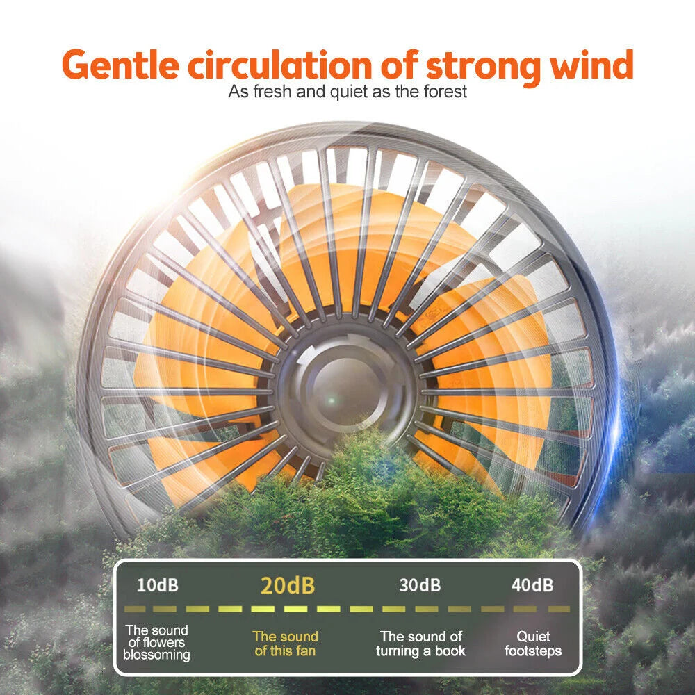 Car Fan 360° Adjustable 3 Head Air Fan Automotive Electric Fan USB/12V/24V Fan 2 Speeds Car Silent Fan For Home Desk Office&Car