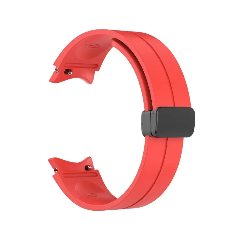 Original Silicone Strap for Samsung Watch 6/5/4 40 44mm 5 Pro 45mm Band Magnetic Buckle Galaxy Watch 4/6Classic 42 43MM 46 47MM