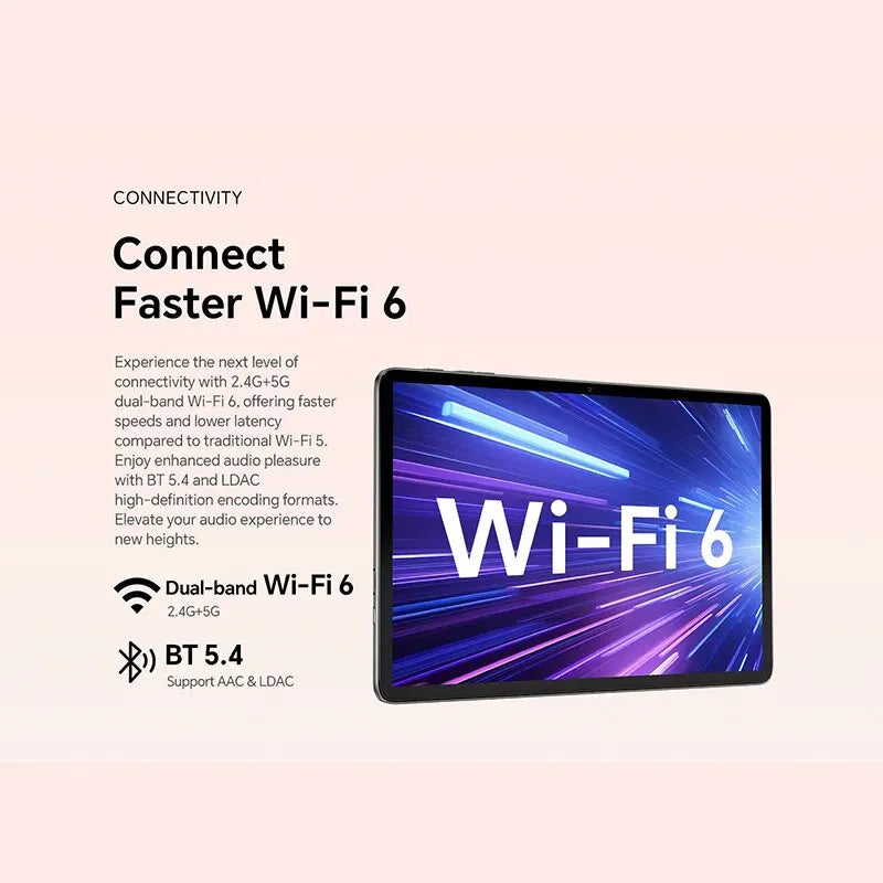 Teclast P30T Android 14 Tablet 10.1" Incell Fully Laminated A523 8-core 4GB+6GB RAM 128GB ROM Wi-Fi 6 Type-C 6000mAh 3.5mm Jack