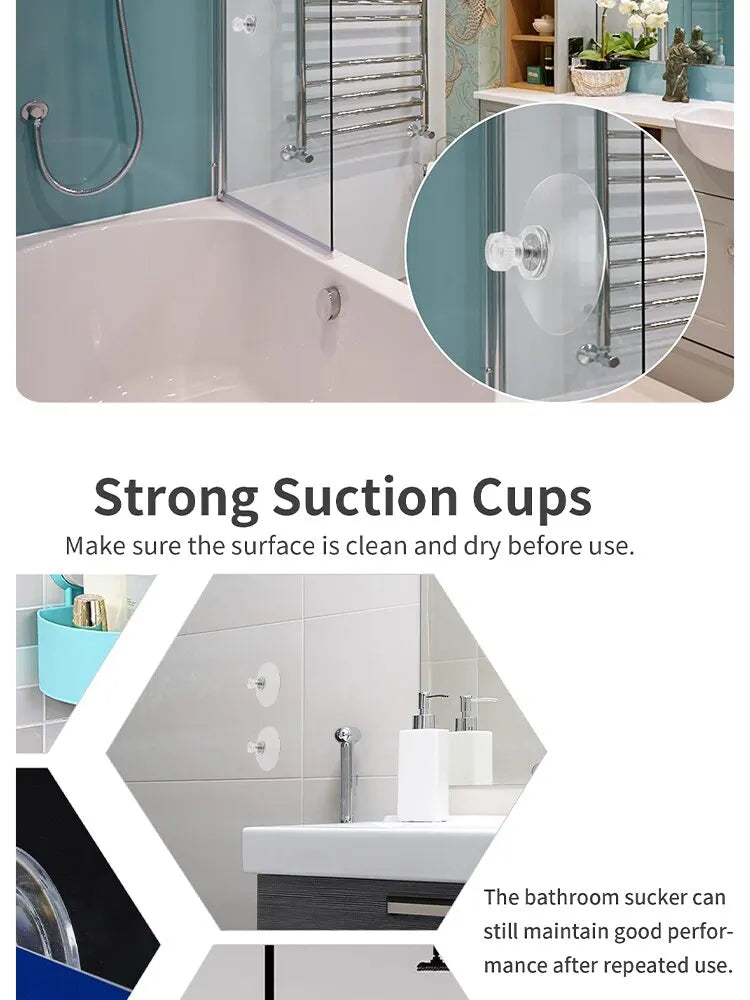 10 Pcs Clear Suction Cups PVC Vacuum Suction Cup Holder Plastic Suction Cups with Screws for Bathroom Kitchens Offices