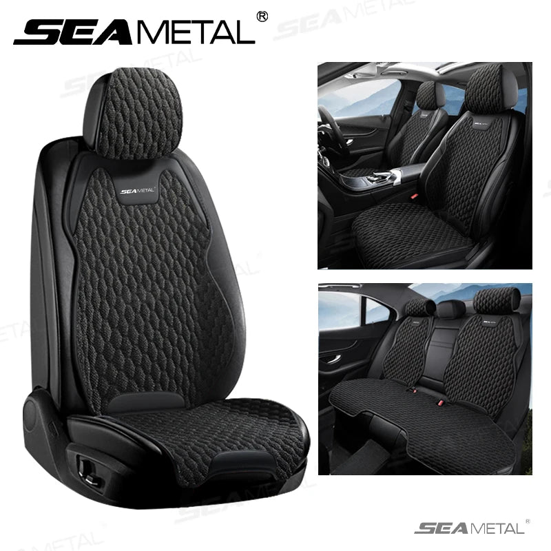 SEAMETAL Four Seasons Car Seat Cover Front Rear Car Seat Cushion Airbag Compatible Seat Protector Breathable Car Accessories