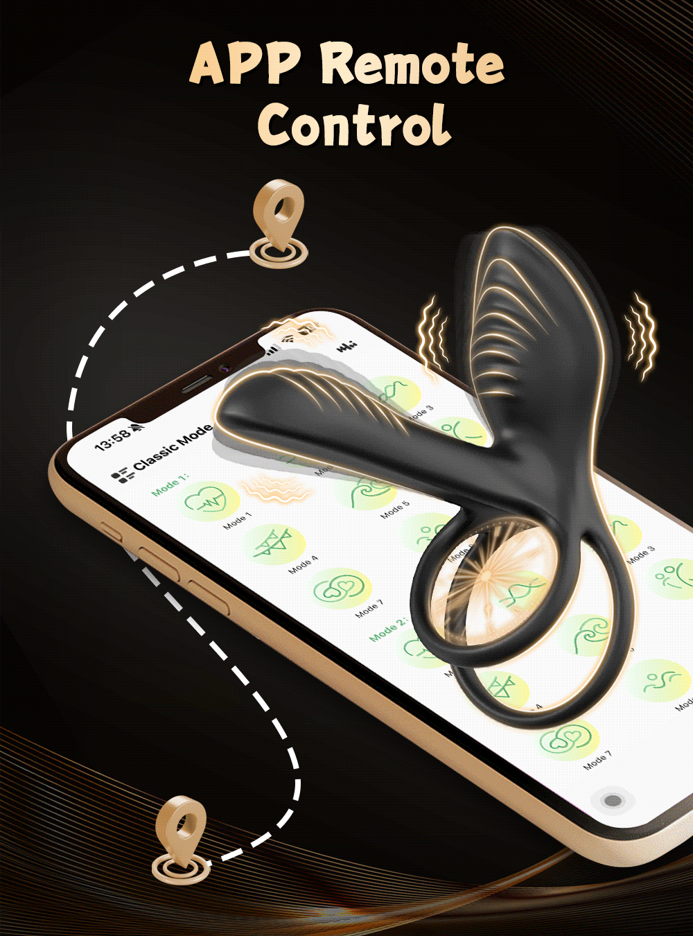 Wireless Bluetooth Vibrating Penis Ring Men Delay Ejaculation Cock Ring Vibrator Clitoris G Spot Stimulation Sex Toys for Couple