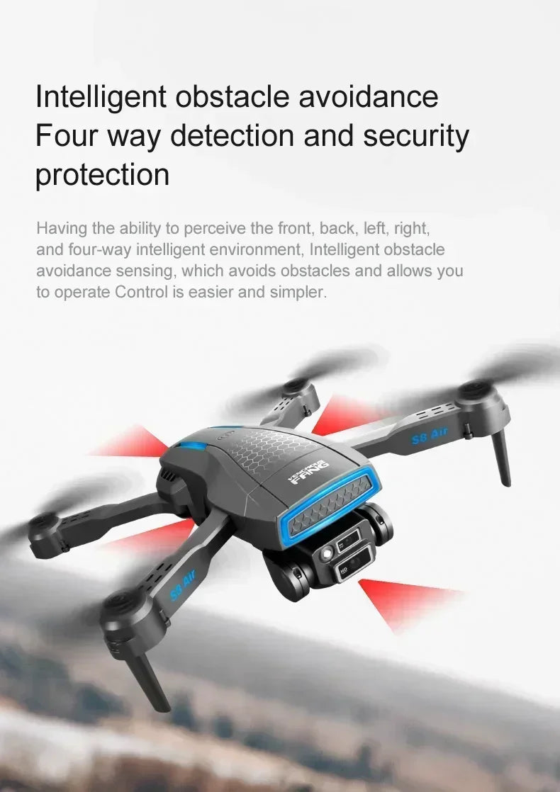 New S8 AIR GPS 5G Drone 8K HD Camera WIFI FPV Obstacle Avoidance Optical Flow Cool Lighting RC Foldable Quadcopter Gifts Toys