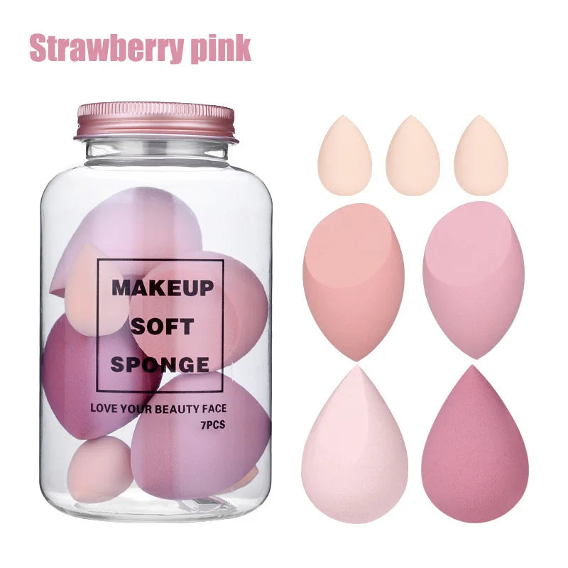 7 Pieces Makeup Sponge Blender Set for Foundation Cosmetic For Foundation Cream Concealer Make Up Tools makeup free shipping
