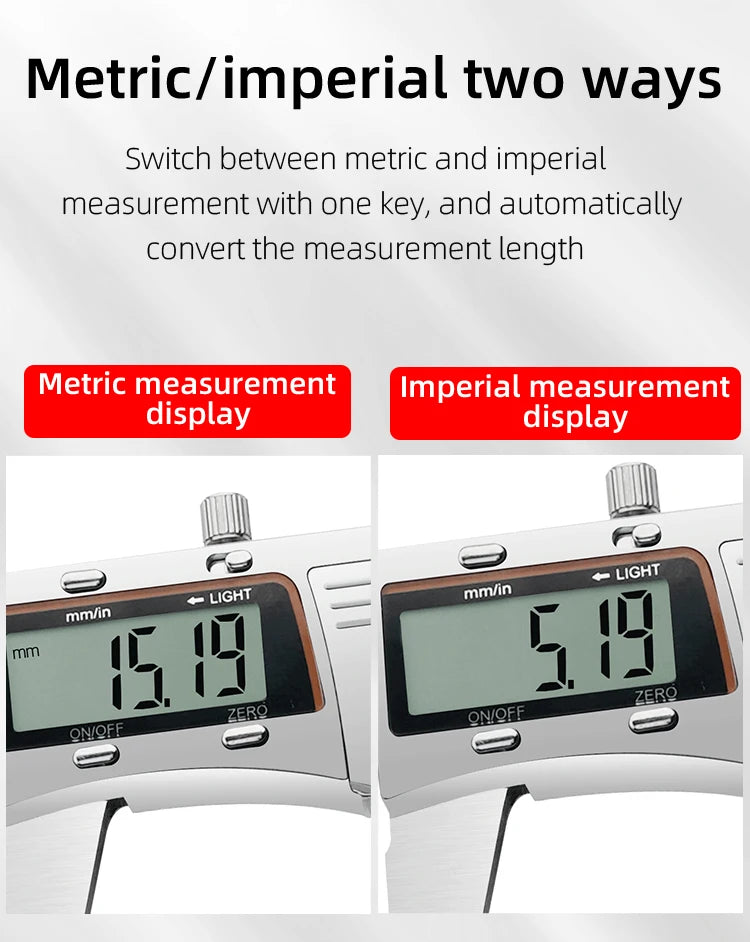 Digital Pachometer Metal Caliper Professional Vernier Caliber Measuring Tools Woodworking Thick Gauge Depth Electronic Ruler