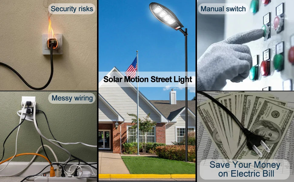 Super Bright 804 LED Solar Lights Outdoor Street Lamp Sunlight 3 modes IPX68 Waterproof Garden Lighting With Smart Motion Sensor