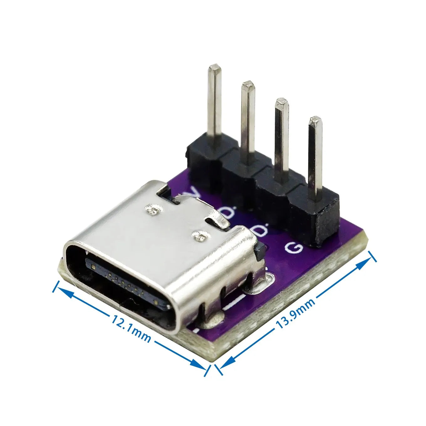 USB3.1 16P to 2.54 high current power conversion board is inserted on both sides of the TYPE-C motherbase test board