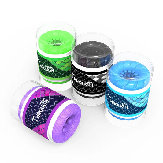 Portable Male Masturbation Cup Sex Toys with 4 Options, Penis Exercise Trainer & Head Stimulator for Men, Adult Novelty Toys