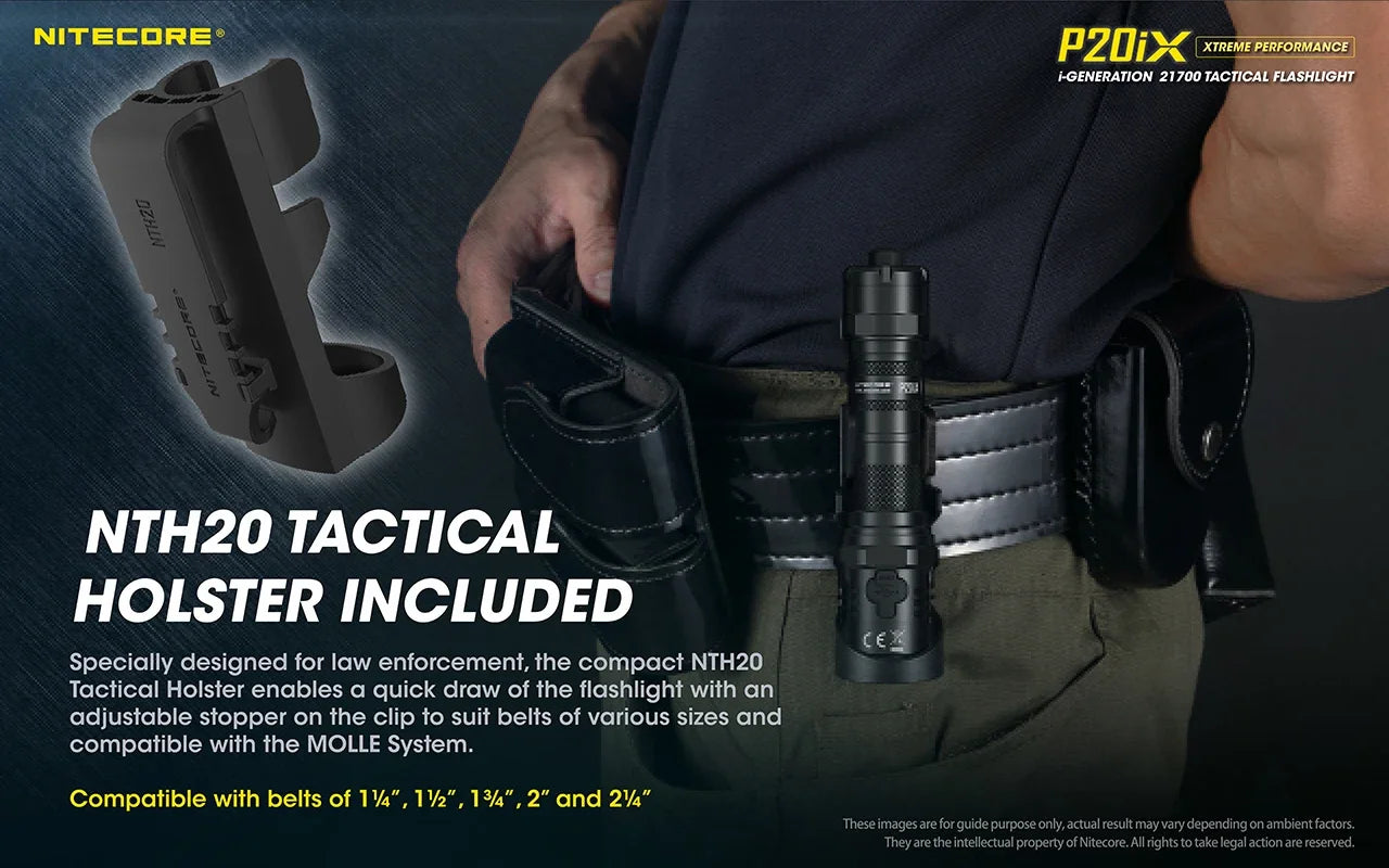NITECORE P20ix Powerful Tactical LED Flashlight 4000Lumens Rechargeable Torch Light with 21700 Battery for Self-defense Camping