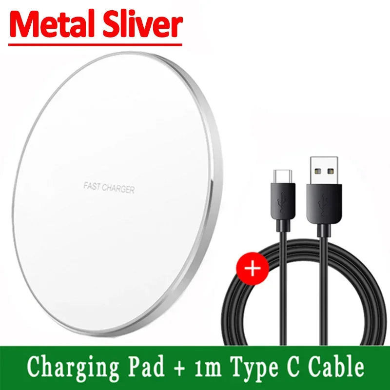 30W Wireless Charger For iPhone 14 13 12 11 Pro XS Max Mini X XR Induction Fast Wireless Charging Pad For Samsung Xiaomi Huawei