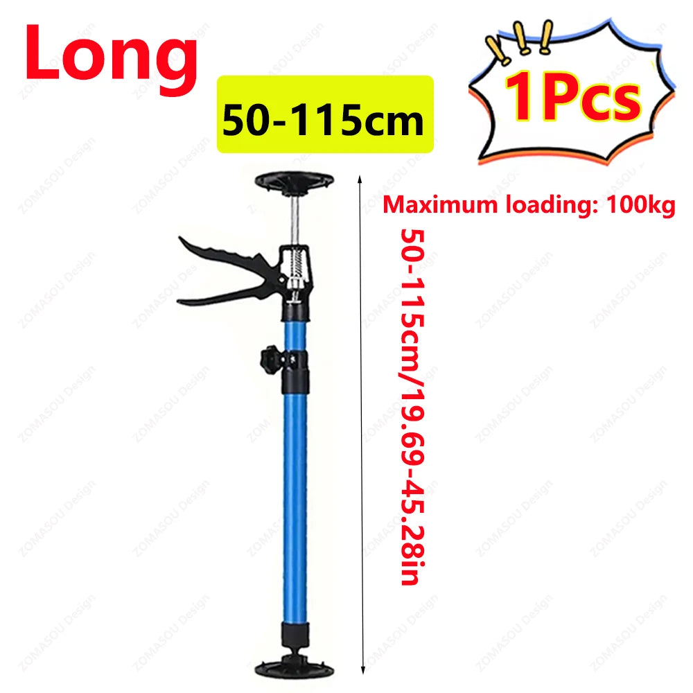 1-2Pcs Labor-Saving Telescopic Support Rods Jack Bar Drywall Door Lift Support Construction Tool for Cabinet Stairs Porches Deck