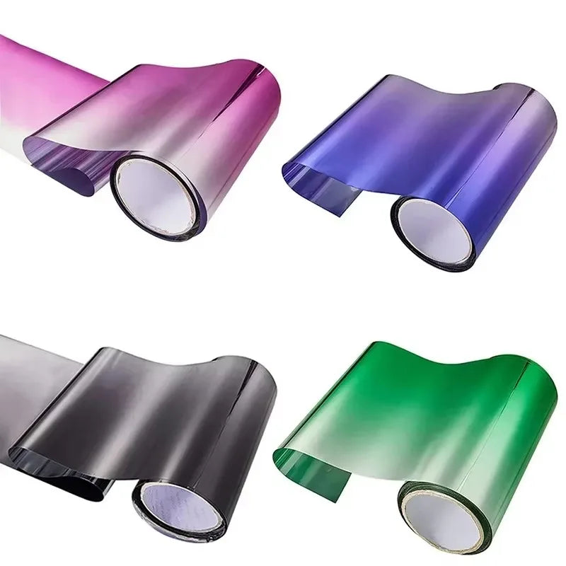 Car Window Sun Visor Strip Tint Film Front Windshield Protect Shade Blocking UV Sticker DIY Film Gradient Colorful Car Stickers