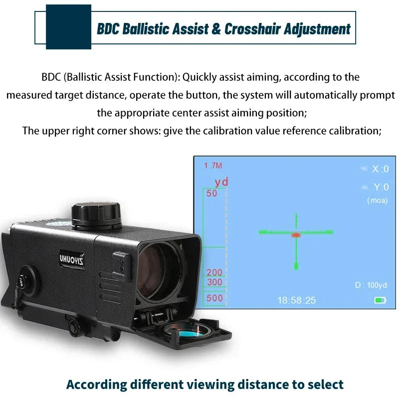 Night Vision Scope Night Vision Rifle Scope with IR850 MOA Recording and Range Finder Infrared Tactical monocular with Crosshair