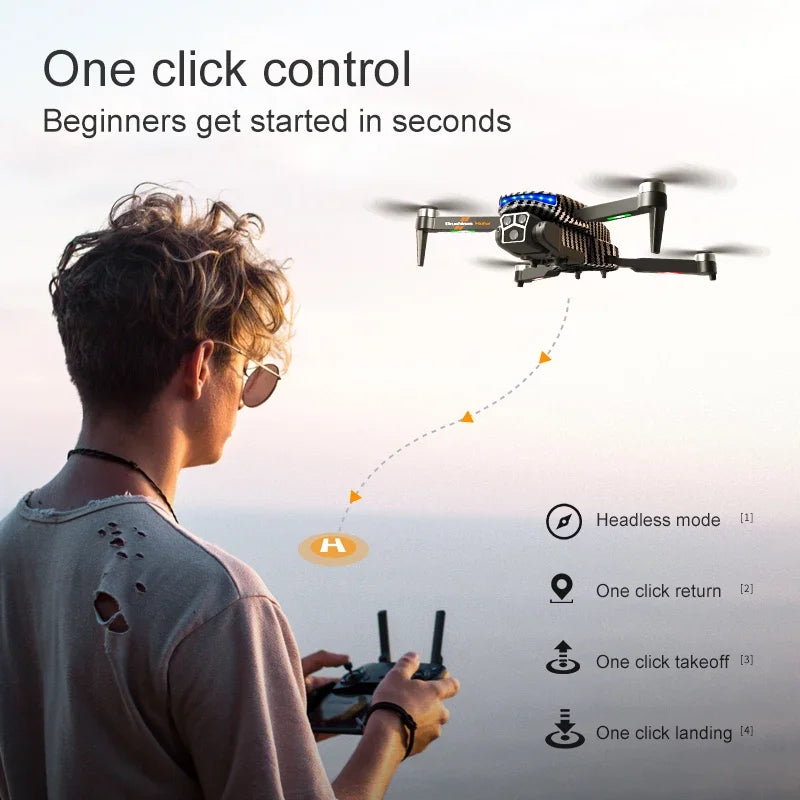 D9 DRONE 8K Professional 4K Three Cameras Brushless No GPS Obstacle Avoidance Optical Flow Position RC Quadcopter Gifts Toys