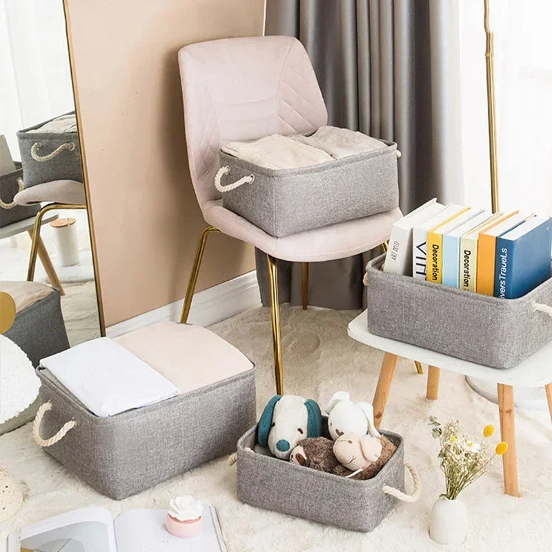 Sundries Storage Basket Cabinet Storage Box Laundry Basket for Toys Clothes Socks Book Organizer Multi-functional Storage Tool