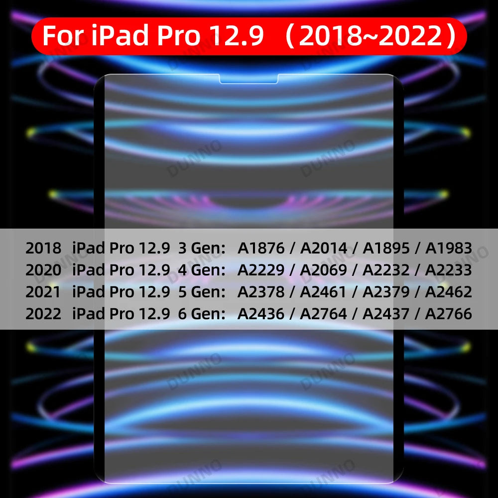 Paper Feel Screen Protector Film for iPad Air 11in 2024 Pro 11/12.9 Air 4 5 10/9/8/7th Generation Removable Magnetic Attraction