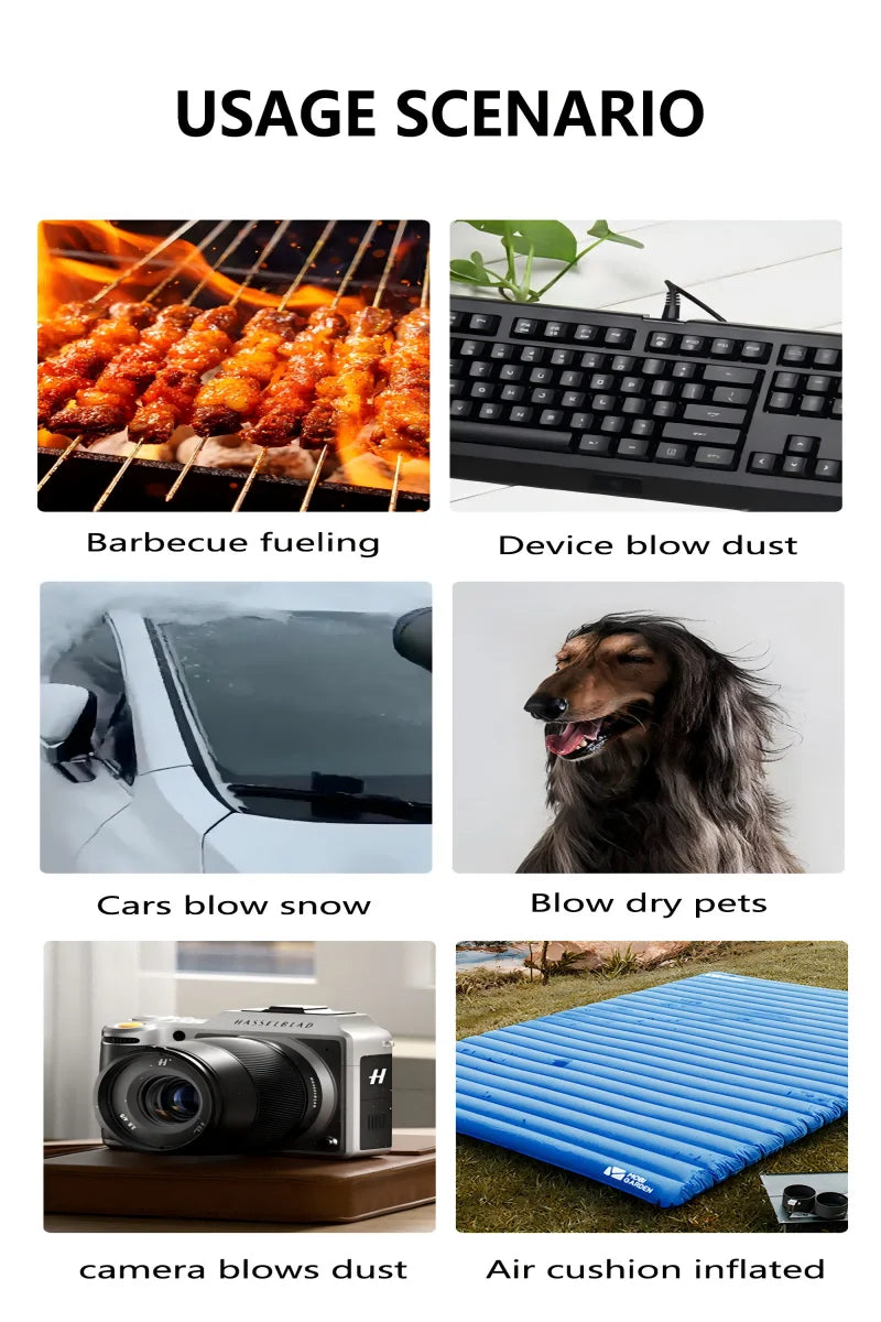 130000-50000PM Air Blower Turbo Jet Fan Electric Power Display Handheld Mini Dust Cleaner High Speed Duster Gun Cleaning Tool