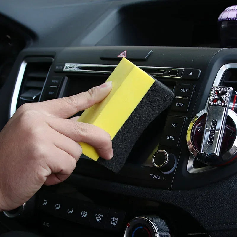 Car Wheel Polishing Waxing Sponge Brush Tire Cleaning Foam Sponge Pad Tyre Polish Detail Wash Wiper Cleaner Tool Car Accessories