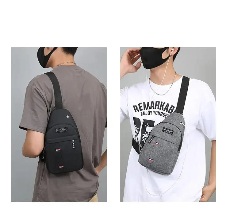 New Men Shoulder Bags Chest Bag Multifuncional Crossbody Bags Travel Sling Bag Men's Chest Bag Cross Body Chest Bag for Men Bag