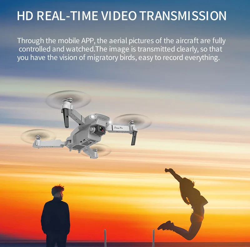 KBDFA 2023 New E88 Pro WIFI FPV Drone Wide Angle HD 4K 1080P Camera Height Hold RC Foldable Quadcopter Dron Helicopter Toys Gift