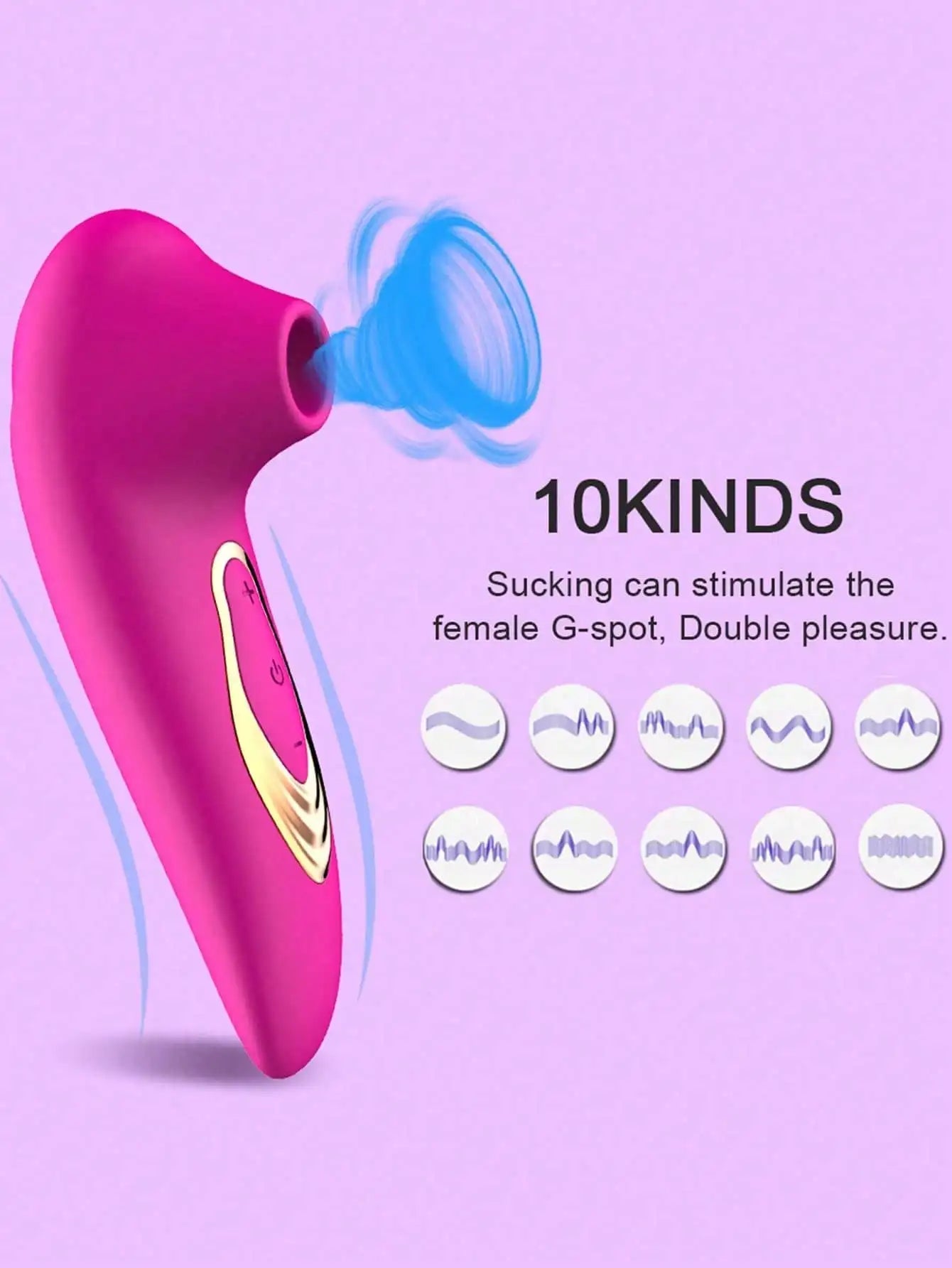 Silicone Suction Vibrators 10 Modes Nipple Sucker Sex Masturbation Stick Women Clitoral Stimulation Sucking Vibrator Adult Toys