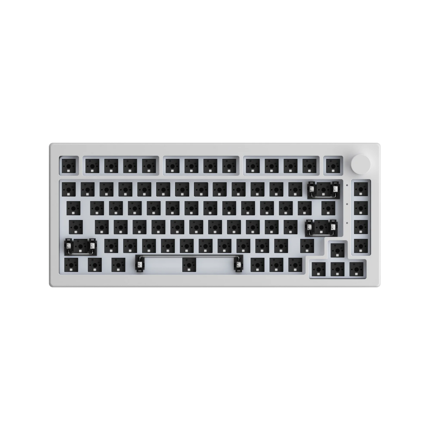 Akko 5075S VIA Barebone Keyboards Custom Hot-Swappable Mechanical Keyboard DIY Kit Gasket Mount with Knob RGB Backlit Hotswap