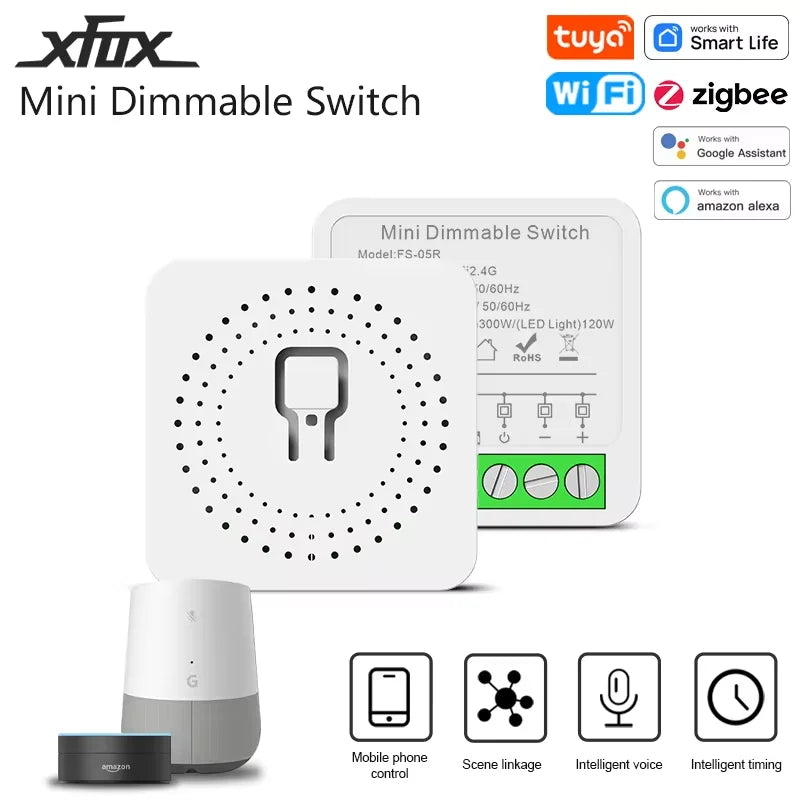 Tuya WiFi/ZigBee Smart Dimmer Switch Module Light Switch AC110-240V DIY Switches Smart Life APP Work with Alexa Google Home