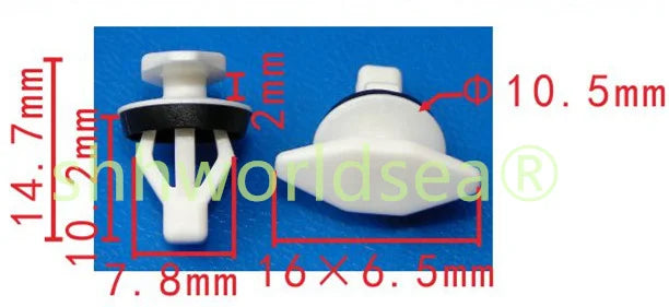 shhworldsea 100pcs auto plastic clips Front and rear door seals for audi vw 8E0837485D