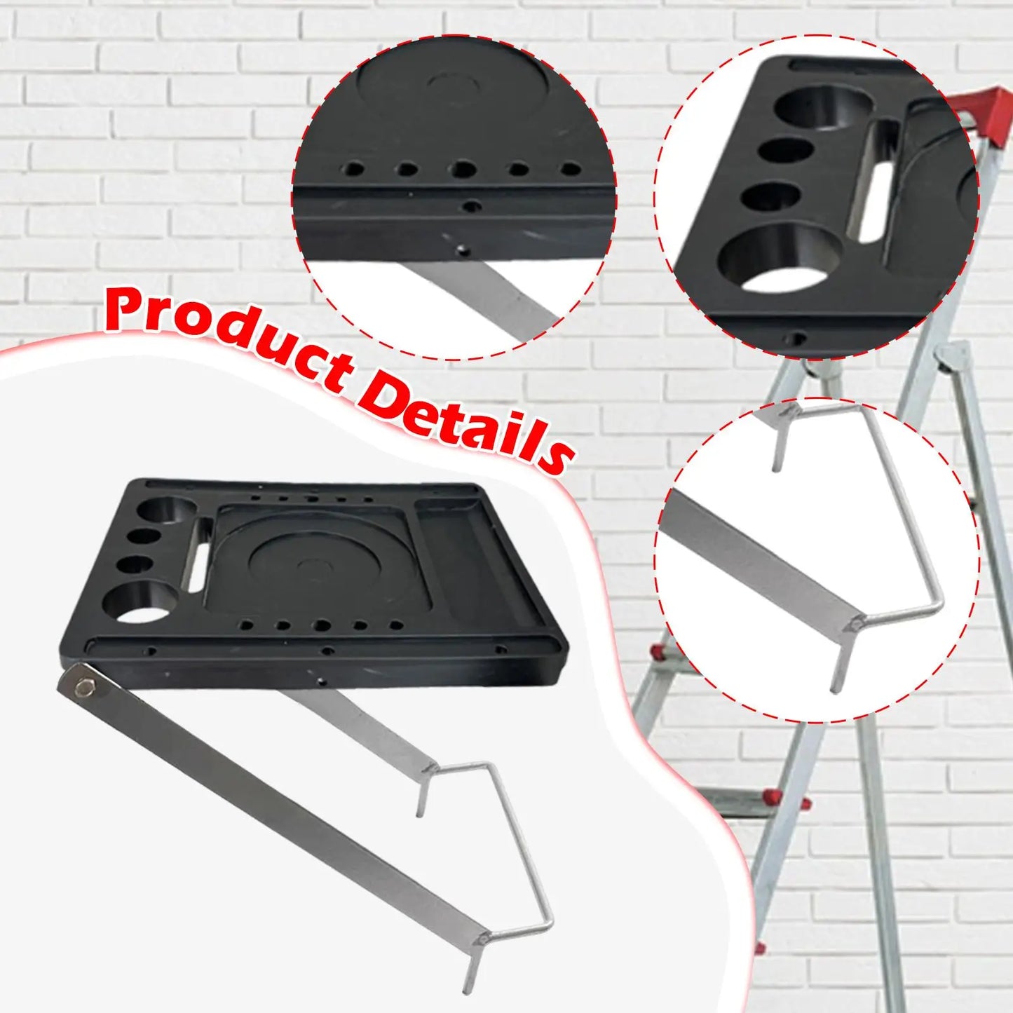 Ladder Work Platform Wide Pedal Equipment Portable Multifunction Work Ladder Tray for Working Kitchen Office Home Painters