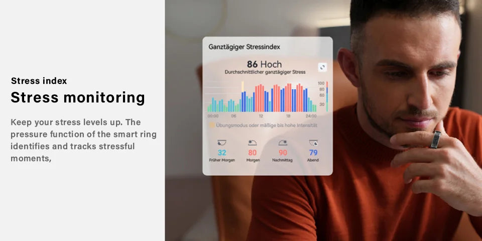 little meatball2025New Smart Ring Men's and Women's Heart Rate Oximetry Monitor IP68, Multi-Sport Mode for Android and i0s