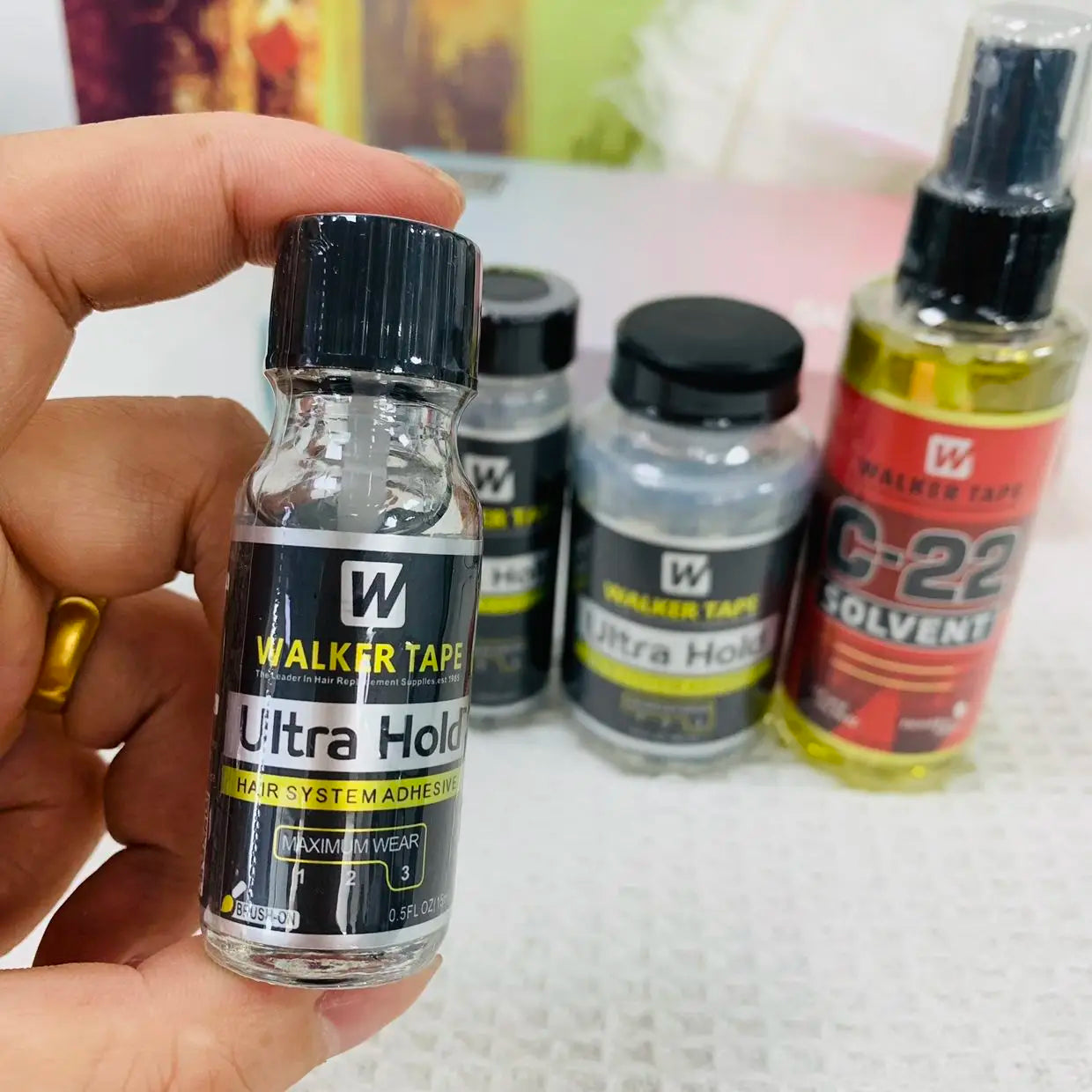 Lace Glue Waterproof Extra Hold Invisible For Lace Front Wig + Plant Glue Remover Wig Installation Kit Set Hair Accessories