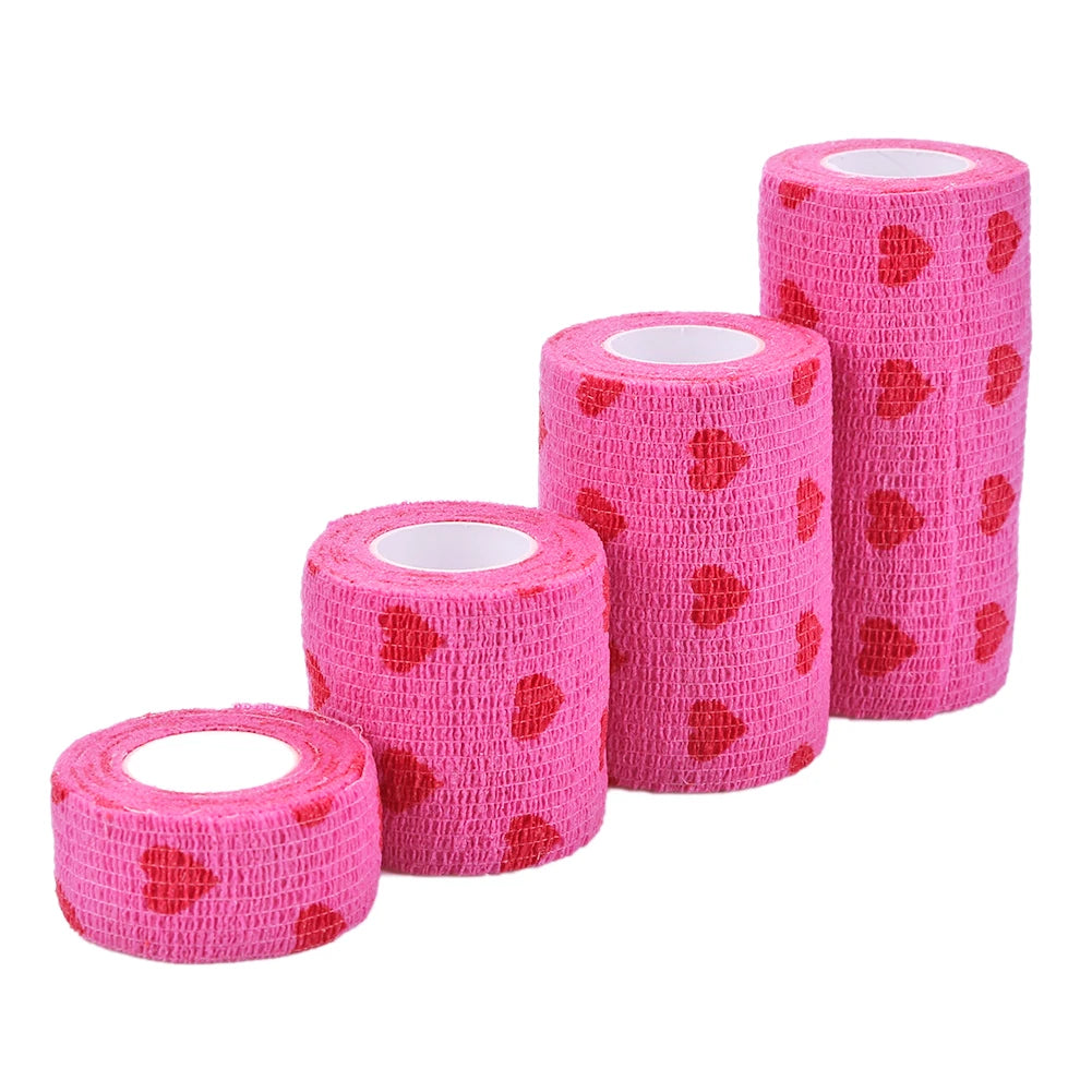 Pet Dog Cat Medical Breathable Elastic Bandage Non-woven Pet Self Adherent Wound Outdoor Retractable Sports Tape Dog Accessories