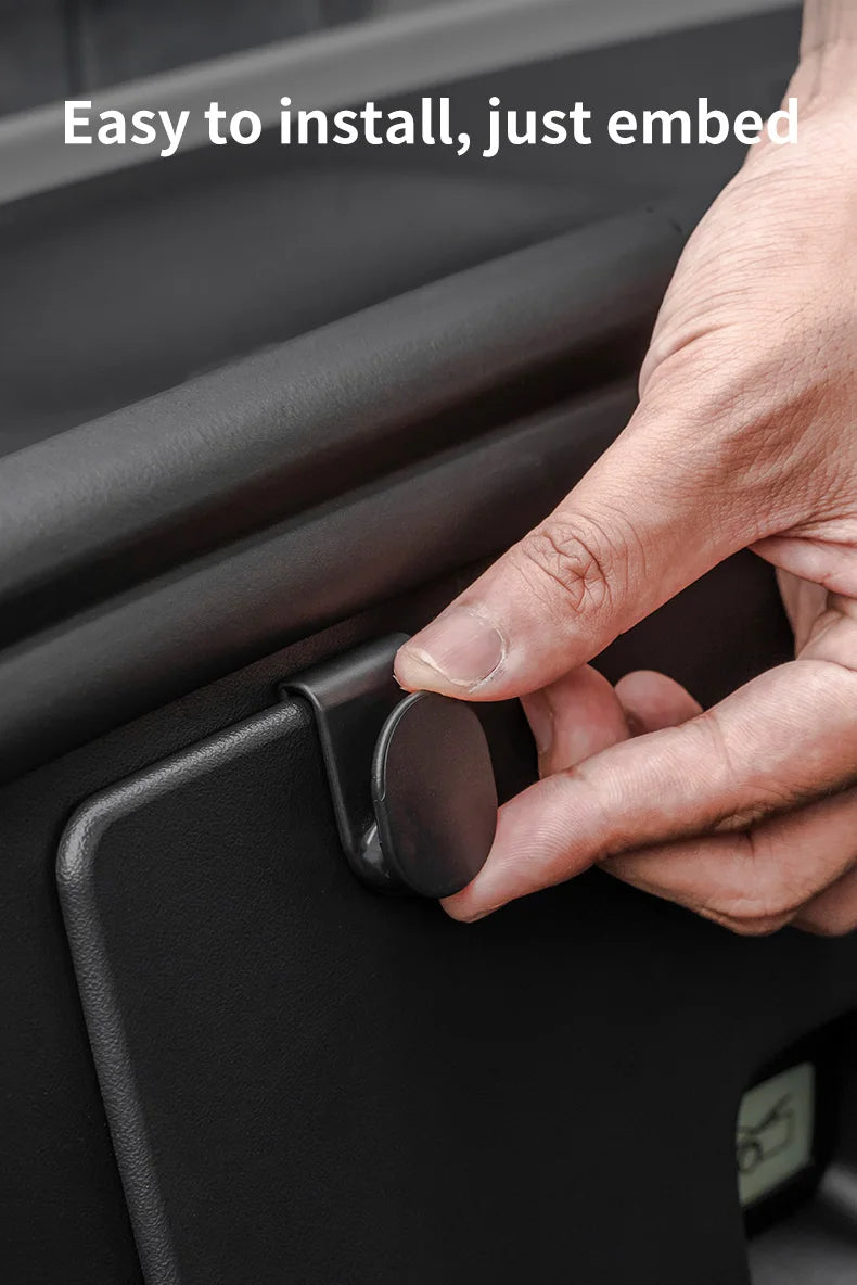 2pcs Front Trunk Hook for Tesla Model Y Storage Clips Hooks for Tidying Stowing Bags Umbrella Car Trunk Organizer ABS 2021-2023