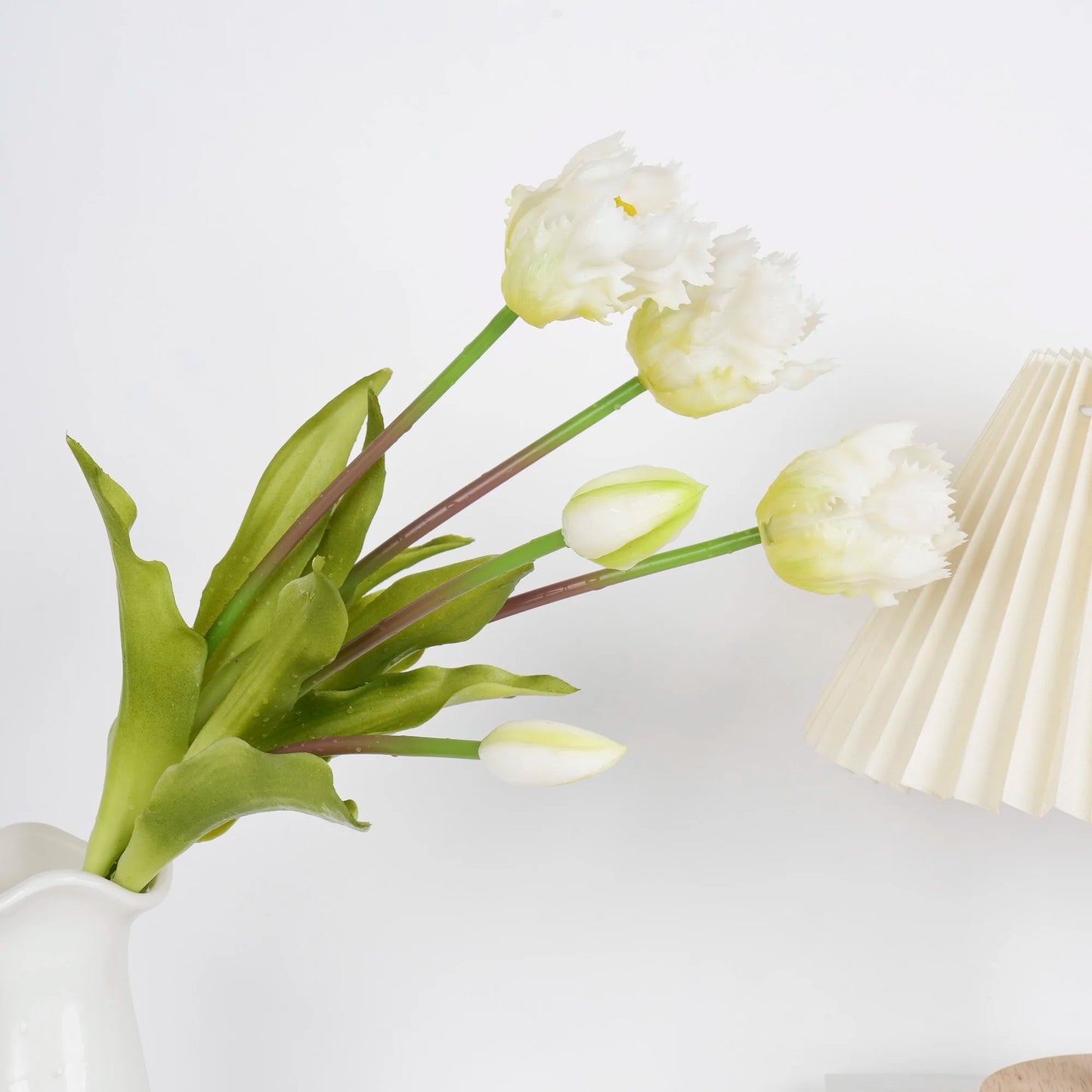 New Parrot Wave Tulip Silicone Artificial Flowers Soft and Comfortable Bouquet Home Room Living Room Desktop Floral Decoration